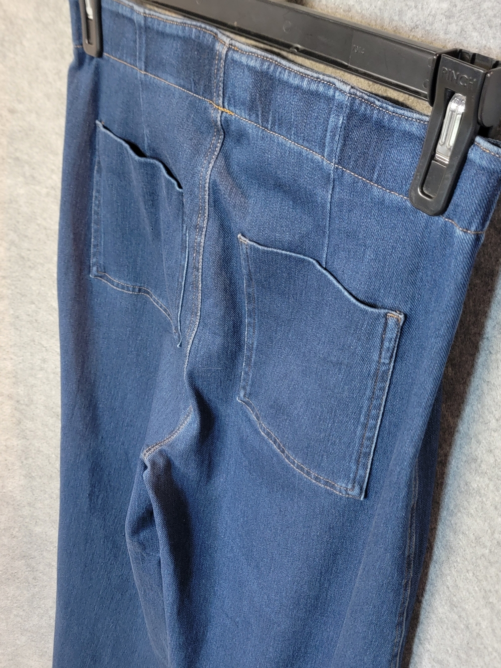 HALARA Flex- High Waisted Pockets Washed Casual Wide Leg Jeans - Picture 4 of 13